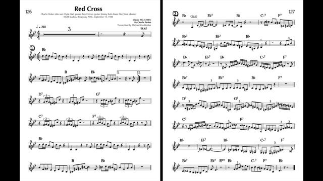 Red Cross - from "Charlie Parker 60 Melodies and Solos" book - Concert Pitch смотреть онлайн