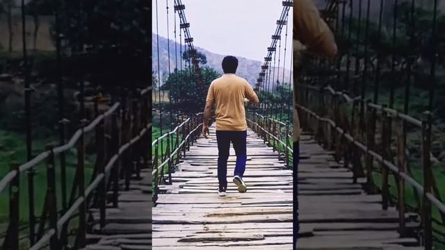hanging bridge | man | nature | river | khyber pakhtunkhwa | pakistan #shorts
