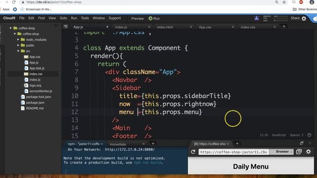 Coffee Shop React App - Part X Default Props and Devtools смотреть онлайн