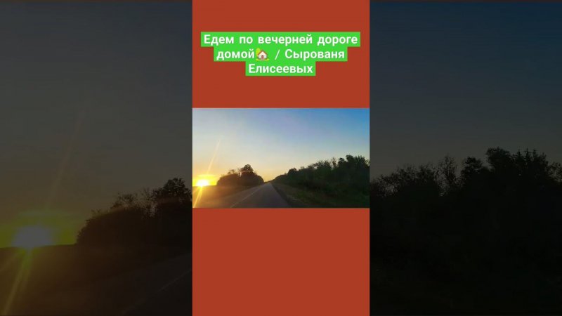 Едем по вечерней дороге домой / Сырованя Елисеевых / #поля #жизнь #природа_россии