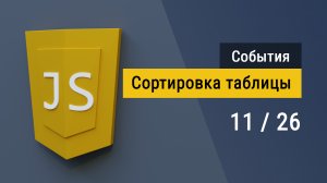 #11 Сортировка таблицы на JavaScript по клику, работа с событиями