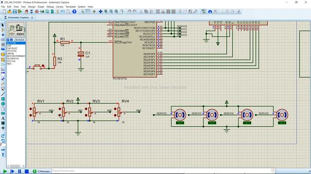 Test Servo - Proteus смотреть онлайн