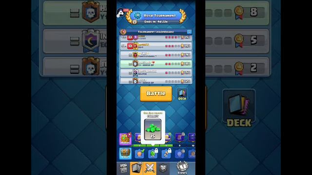 Royale Tourment Global Push Clash Royale 20 + Wins
