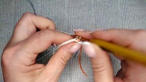 Присоединение основной нити за заднею стенку петли..mp4