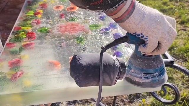 Цветы на зеркале в эпоксидной смоле. смотреть онлайн