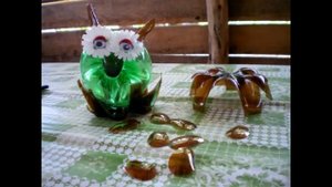 Сова из пластиковых бутылок