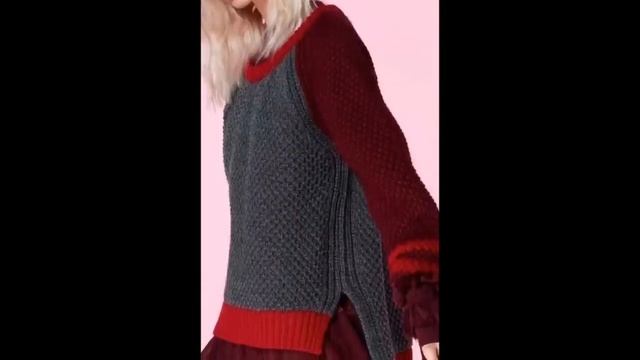 Многоцветный Пуловер Спицами - 2019 / Multi-color Pullover Knitting Needles