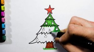 КАК НАРИСОВАТЬ ЁЛКУ НА НОВЫЙ ГОД ЛЕГКО И КРАСИВО