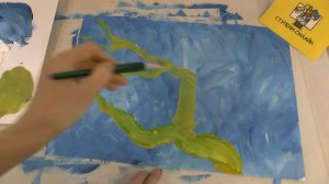 Видео Урок №22 Рисование в стиле Винсента Ван Гога _Цветущие ветки миндаля_.mp4