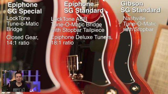 Comparando las guitarras Epiphone SG, SG Special y Gibson SG Standard смотреть онлайн
