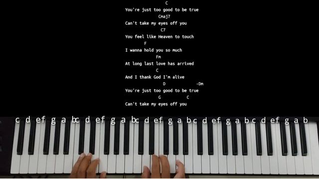 Chord Piano Can't Take My Eyes Off You Frankie Valli смотреть онлайн