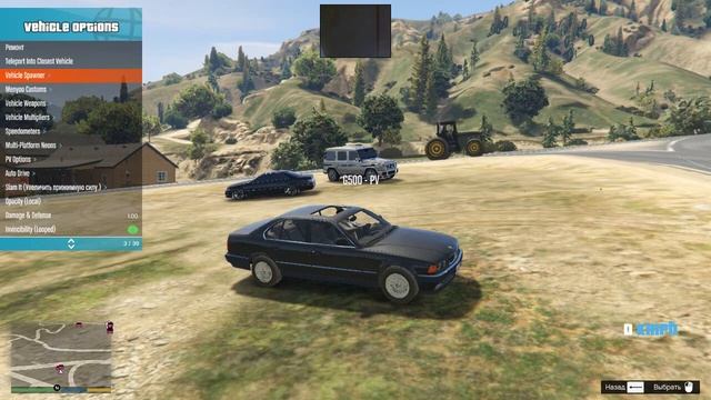 Menyoo PC Single Player Trainer Mod как спавнить тачки и как пользоваться меню, смотреть онлайн