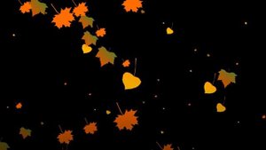Футаж Падающие осенние листья (02) HD