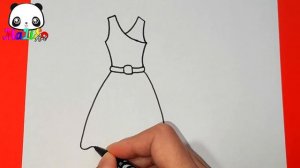 Как нарисовать красивое ПЛАТЬЕ просто || How to draw a dress