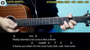 Love Hurts - Nazareth | Guitar Chords and Lyrics | Guitar Tutorial