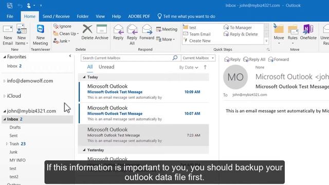 How to delete an email account in Outlook 2016 - HOSTIMUL