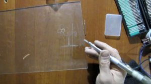 рисование на стекле алмазной фрезой и граверным прибором для подарочного набора самостоятельно