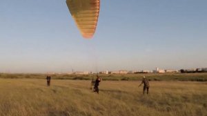 Подготовка и первый полет на мотопараплане.