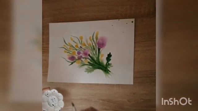 Живопись. Техника "Мокрым по мокрому". Рисуем цветы. смотреть онлайн