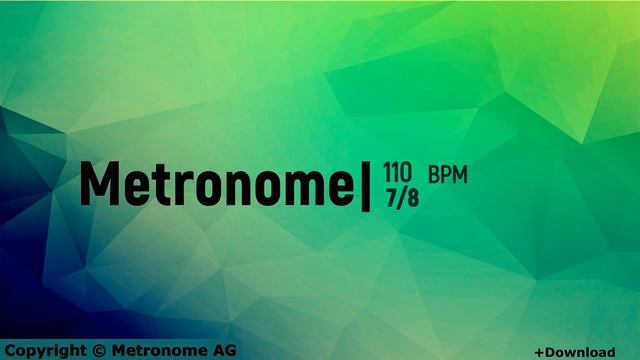 110 BPM Metronome 7/8 смотреть онлайн