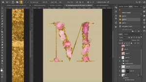 How to create a Gold Jeweled Monogram in Photoshop using 24K Brushes