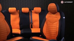 Установка универсальных чехлов Autoprofi Linen из льна / LIN-1505