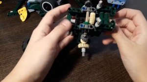 (сборка в описании)передний мост из лего с приводом без кордана (ОБЗОР)