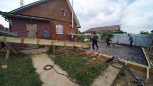 10 кубов бетона за 60 секунд, строительство фундамента под гараж.