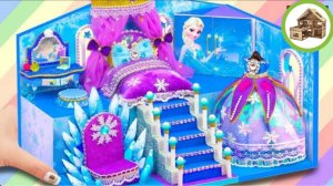 Потрясающий миниатюрный замороженный замок для принцессы из картона /190