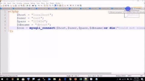 How to connect php to mysql database using phpmyadmin