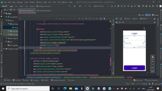 How to create login screen in android studio for beginners || android studio tutorials||Login scree