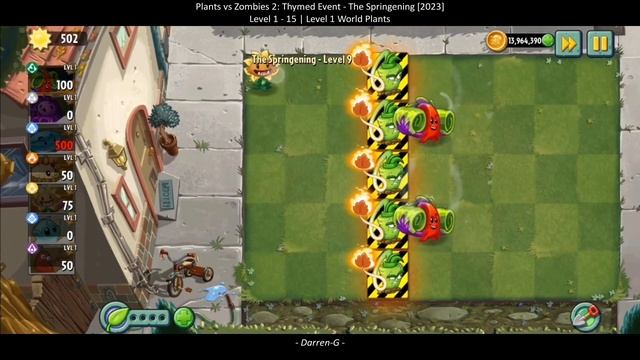 PvZ2: Thymed Event | The Springening 2023 (ft. BoomBerry) | LEVEL 1 - 15 | Lvl 1 World Plants смотреть онлайн