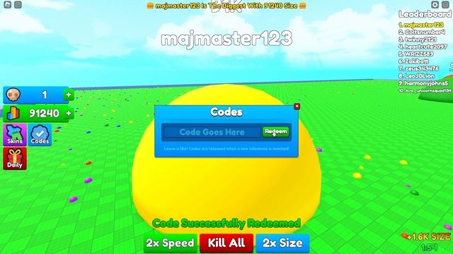 ALL NEW *SECRET CODES* IN ROBLOX EAT BLOBS SIMULATOR (new codes in roblox Eat Blobs Simulator) NEW смотреть онлайн