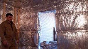 Парилка в стиле,,ЛЕШИЙ,, Отделка необрезной сосновой доской.Утеплитель ,,ТЕПЛОКНАУФ БАНЯ,,