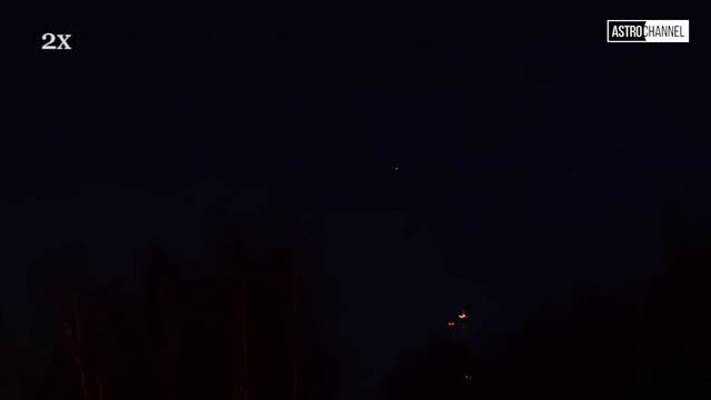 Луна и МКС над Вологдой смотреть онлайн