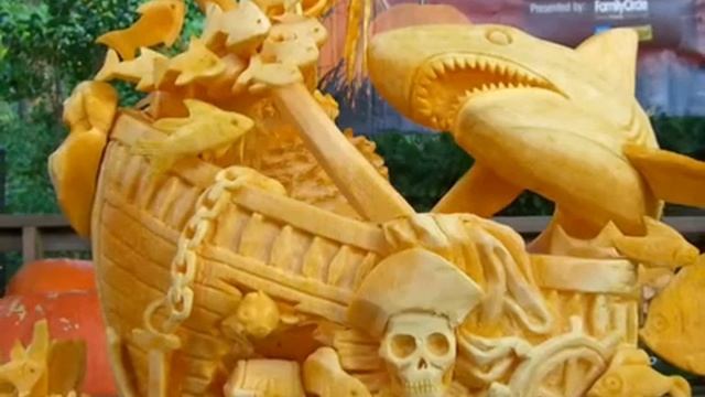 Карвинг. Тыква, брокколи и чеснок. смотреть онлайн