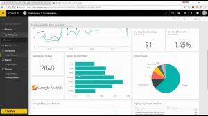 Power BI - Google Analytics and Mailchimp Content packs