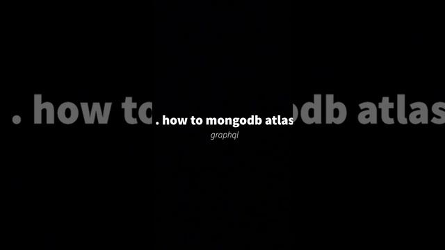 mongodb atlas graphql смотреть онлайн