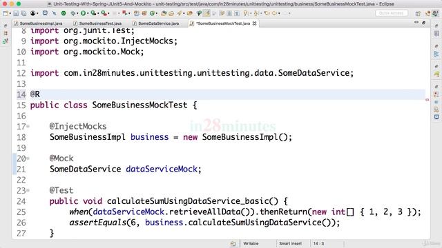 9 Step 08 More Refactoring @Mock, @InjectMocks and @RunWithMockitoJUnitRunner смотреть онлайн