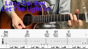 Lana Del Rey – 'Let The Light In' guitar cover(with Tab)