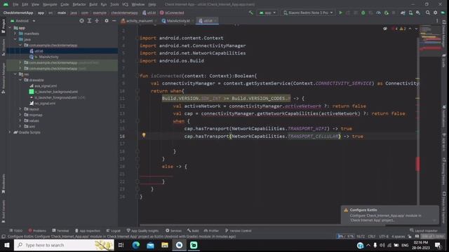 How to Implement Check Internet Connection in Android Studio Kotlin