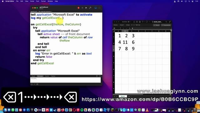 AppleScript, AppleScript++, AppleScriptpp, get excell cell's value script, getting excel' cell valu смотреть онлайн