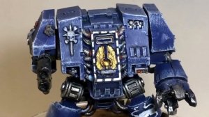 Ultramarines Dreadnought Warhammer 40000 покраска миниатюр WH40K Дредноут
