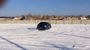 Subaru impreza WRX Winter drift. Exhaust sound blitz nur spec r