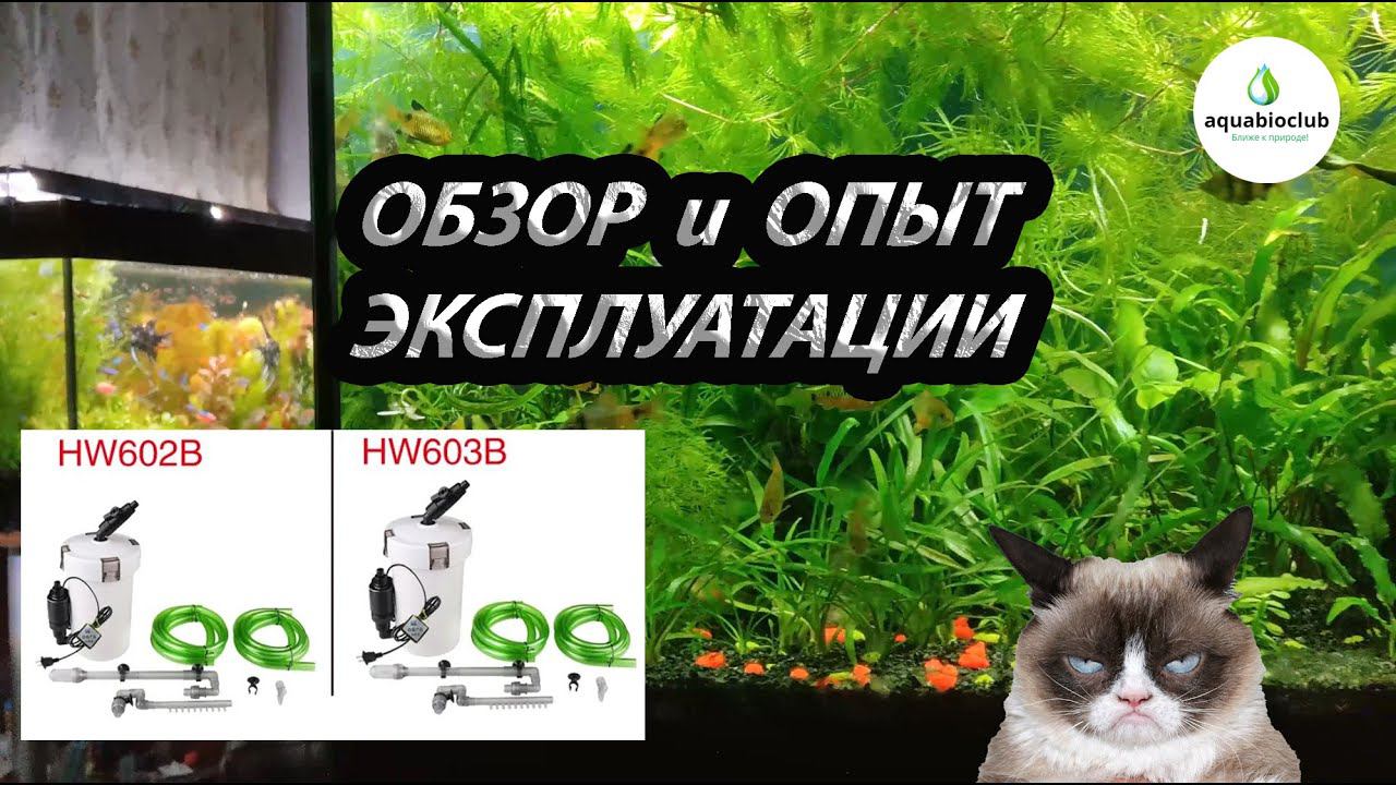 Обзор и опыт эксплуатации внешних фильтров SunSun  HW-602B / HW-603B. смотреть онлайн