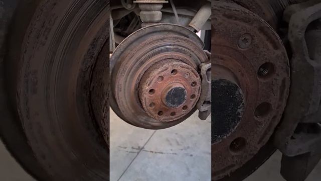 vw caddy 2010 rust on the rear brakes