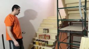 Всенаверх.рф покраска лестницы из дерева маслом #лестницыотандреяиалексея