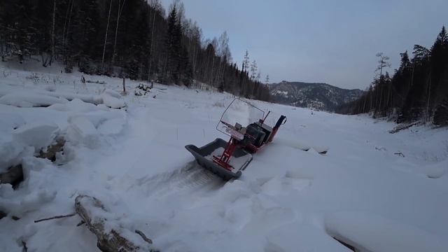 НЕУДАЧНЫЙ ПУТЬ К БЕРЛОГЕ...мотобуксировщик не смог... смотреть онлайн