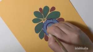 Рисуем городецкий цветок #2, Gorodetsky paint a flower, irishkalia