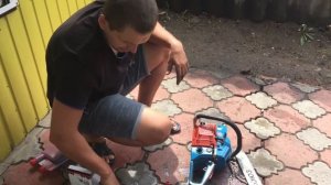 Испытание бензопилы на чистом бензине
